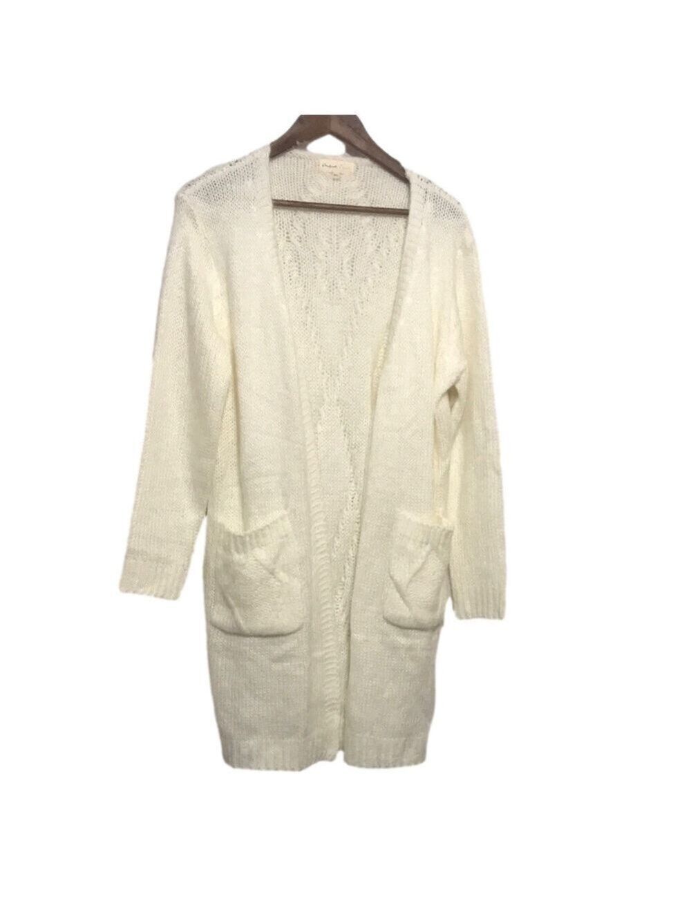 Open Front Long Knit Cardigan Sz M/L